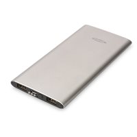 EDNET Powerbank 5000 mAh para dispositivos móviles extra plano aluminio usb gris 31895, (1 u.)