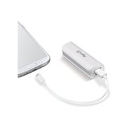 CELLY Powerbank 2600 mAh con cable MicroUSB color blanco PB2600WH, (1 u.)