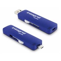 INTEGRAL Memoria Slide USB 3.0  OTG 32 GB azul INFD32GBSLDOTG3.0, (1 u.)