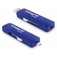INTEGRAL Memoria Slide USB 3.0  OTG 64 GB azul INFD64GBSLDOTG3.0, (1 u.)