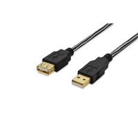 EDNET Cable prolongación USB 2.0 tipo A Macho/Hembra 3 metros 84190, (1 u.)