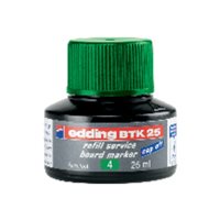EDDING Tinta recarga marcadores pizarra BTK 25 25 ml verde BTK25-04, (1 u.)