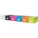 LEITZ Caja almacenamiento Click&Store A4 Asas+tarjetero Cartón plastificado 60440001, (6 u.)