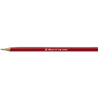 5 STAR lápiz de madera hexagonalHB sin goma. Acabado en barniz rojo., (12 u.)
