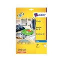 AVERY Etiquetas Multimedia para CD/DVD Caja 25 hojas 117 mm Inkjet mate J8676-25, (1 u.)