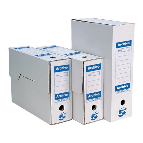 5 STAR Caja archivo definitivo facil montaje 430x316x116 mm Blanco Carton 78926300, u.) - Maosa
