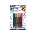 GIOTTO BLISTER 5 TUBOS COLA GLITTER 10,5 ML. CONFETTIS SURTIDOS REF. 545400, (1 u.)