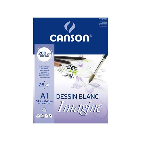 CANSON BLOC IMAGINE 25 HOJAS 200G. A1 200005969, (3 u.)