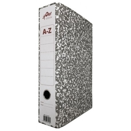 OLEF Archivador Palanca Folio Lomo 75mm Jaspeado Negro 922552, (20 u.)