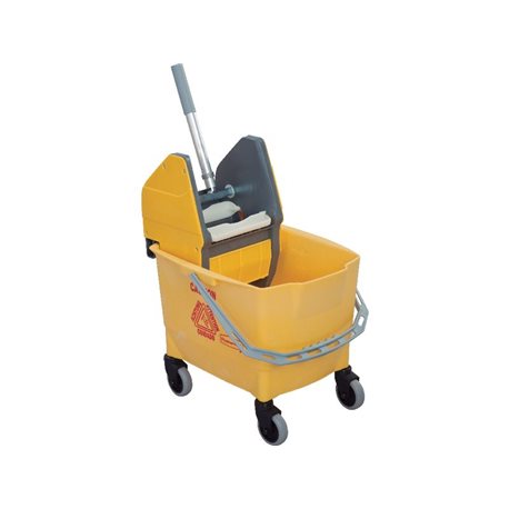 RUBBERMAID Cubos limpieza 25L Amarillo Ruedas Con prensa R014152, (1 u.)