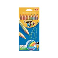 BIC Lapices colores Tropicolors 2 Estuche 12 Ud Mina ultra resistente Colores Surtidos 832566, (1 u.)