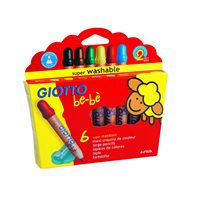 FILA Lapices de Colores Giotto Be-Be Estuche 6 ud Colores Surtidos 7 mm 466400, (1 u.)