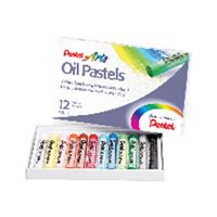 PENTEL Pasteles de aceite Caja 12 Ud Colores brillantes muy surtidos PHN-12, (1 u.)