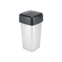 VILEDA Contenedores residuos Iris-leto 39X39X73 60L Negro/plata Plastico/metal 137673, (1 u.)