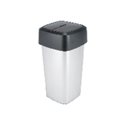 VILEDA Contenedores residuos Iris-leto 39X39X73 60L Negro/plata Plastico/metal 137673, (1 u.)