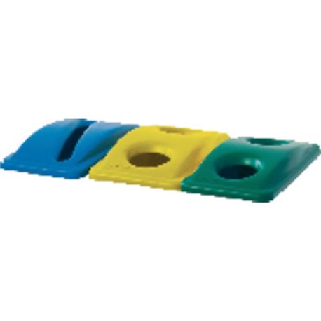 RUBBERMAID Tapas contenedores Slim JimVerde Para Slim Jim FG269288GRN, (1 u.)