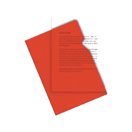 5 STAR Dossier Caja 100 ud A4 Pvc Con uñero Rojo 200 micras, (1 u.)