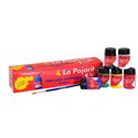 LA PAJARITA Pinturas   Caja 6 Ud Satinada agua + Pincel Div colores PTE, (1 u.)