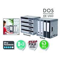FELLOWES Clasificadores sobremesa 4 cajones 400X400X290 Jaspeado Carton 01840EU, (5 u.)
