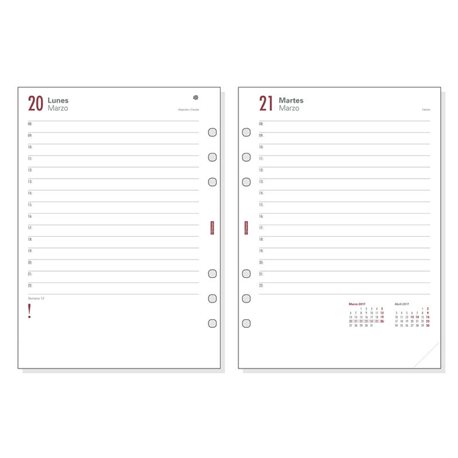 CABERO Recambios agendas Open 1000 15,5X21,5 Dia pagina Castellano 711680018, (1 u.)