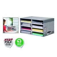 FELLOWES Clasificadores sobremesa 8 compartimentos 490X260X310 Jaspeado Carton 08750EU, (1 u.)