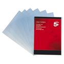 5 STAR Dossier Caja 100 Folio Polipropileno Con uñero Transparente 80 micras 400005405, (1 u.)