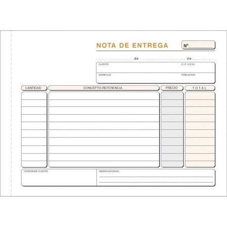 MARINO Talonario Entrega 150x105 mm Duplicado Apaisado 79/2, (10 u.)